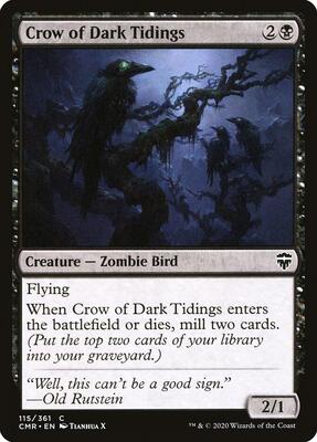 Crow of Dark Tidings card from Commander Legends