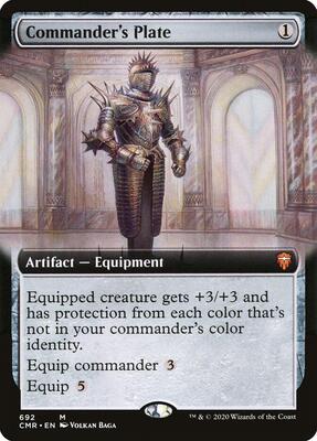 Commander's Plate (Extended Art) card from Commander Legends