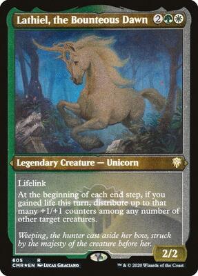 Lathiel, the Bounteous Dawn (Foil Etched) card from Commander Legends