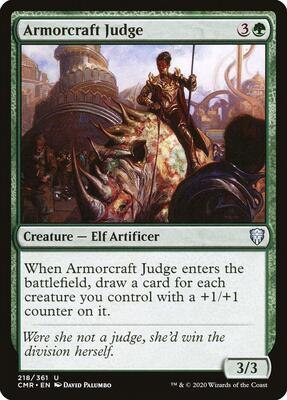 Armorcraft Judge card from Commander Legends