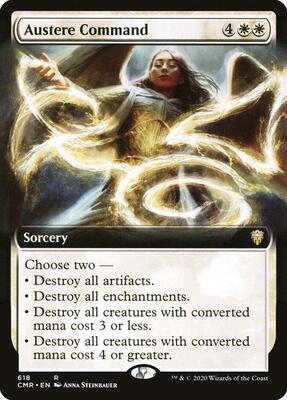 Austere Command (Extended Art) card from Commander Legends