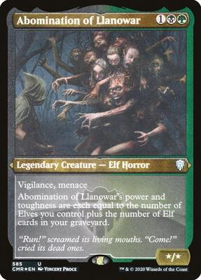 Abomination of Llanowar (Foil Etched) card from Commander Legends