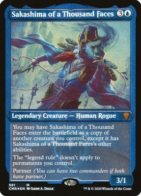 Sakashima of a Thousand Faces (Foil Etched) card from Commander Legends