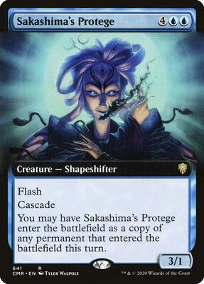 Sakashima's Protege (Extended Art) card from Commander Legends