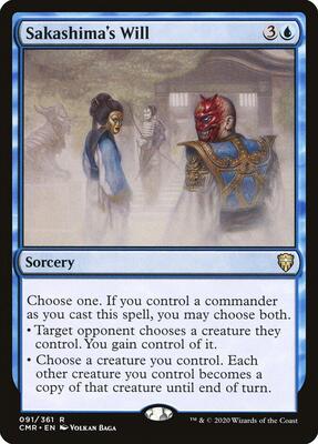Sakashima's Will card from Commander Legends