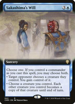 Sakashima's Will (Extended Art) card from Commander Legends