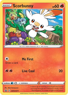 Scorbunny - SWSH071 card from SWSH: Sword & Shield Promo Cards