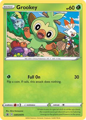 Grookey - SWSH070 card from SWSH: Sword & Shield Promo Cards