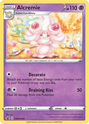 Alcremie - SWSH058 card from SWSH: Sword & Shield Promo Cards