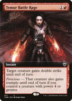 Temur Battle Rage (Extended Art) card from Commander Legends