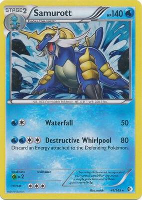 Samurott - 41/149 (Cosmos Holo) card from Blister Exclusives