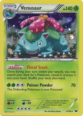 Venusaur - 3/108 (Cosmos Holo) card from Blister Exclusives