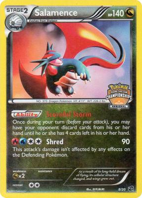 Salamence - 8/20 (Regional Championships) card from League & Championship Cards