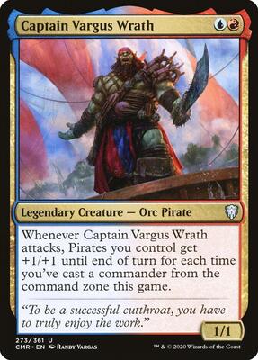 Captain Vargus Wrath card from Commander Legends