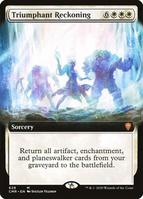 Triumphant Reckoning (Extended Art) card from Commander Legends