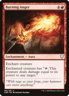 Burning Anger card from Commander Legends