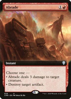 Abrade (Extended Art) card from Commander Legends