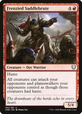 Frenzied Saddlebrute card from Commander Legends