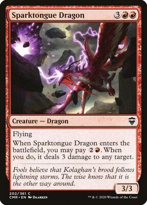 Sparktongue Dragon card from Commander Legends