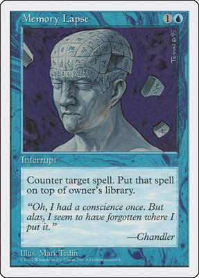 Memory Lapse card from Fifth Edition