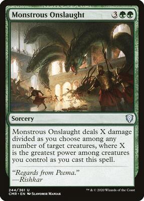 Monstrous Onslaught card from Commander Legends