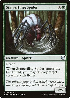 Stingerfling Spider card from Commander Legends