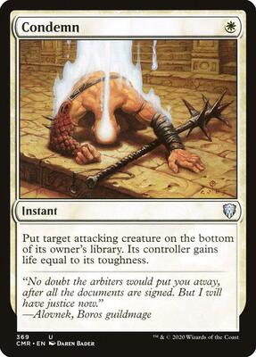 Condemn card from Commander Legends