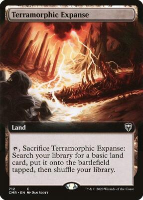Terramorphic Expanse (Extended Art) card from Commander Legends