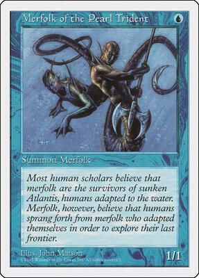 Merfolk of the Pearl Trident card from Fifth Edition