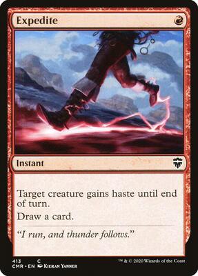 Expedite card from Commander Legends