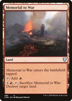 Memorial to War card from Commander Legends