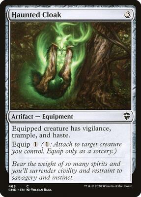 Haunted Cloak (463) card from Commander Legends