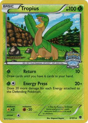 Tropius - 5/101 (National Championships) [Staff] card from League & Championship Cards