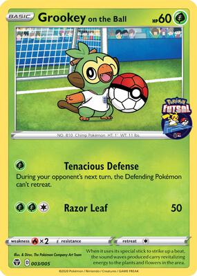 Grookey on the Ball - 003/005 (Pokemon Futsal) card from Miscellaneous Cards & Products