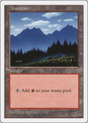 Mountain (445) card from Fifth Edition