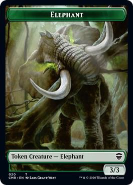 Elephant // Soldier Double-Sided Token card from Commander Legends