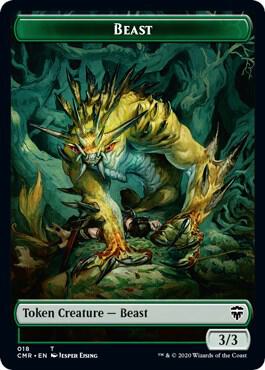 Beast (018) // Beast (019) Double-Sided Token card from Commander Legends