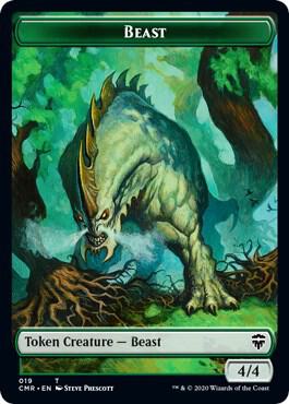 Beast (019) // Elephant Double-Sided Token card from Commander Legends