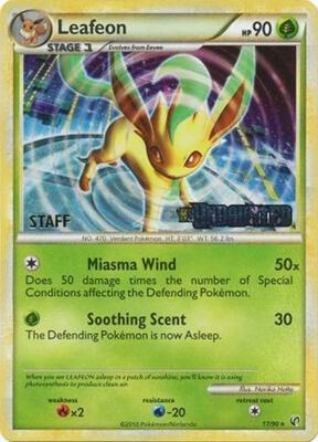 Leafeon - 17/90 (Prerelease) [Staff] card from Nintendo Promos