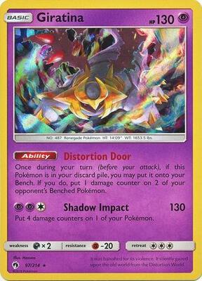 Giratina - 97/214 (Cosmos Holo) card from Blister Exclusives