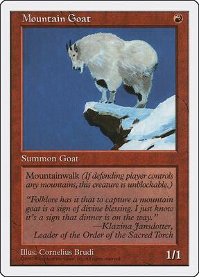 Mountain Goat card from Fifth Edition