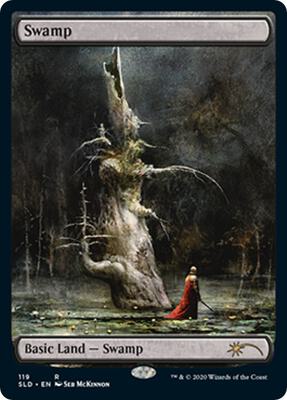Swamp (119) (Seb Mckinnon) card from Secret Lair Drop Series