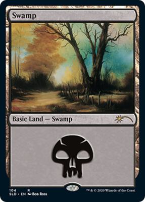 Swamp (104) (Bob Ross) card from Secret Lair Drop Series