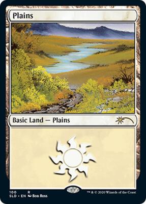 Plains (100) (Bob Ross) card from Secret Lair Drop Series