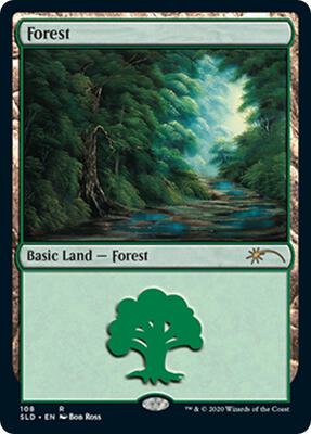 Forest (108) (Bob Ross) card from Secret Lair Drop Series