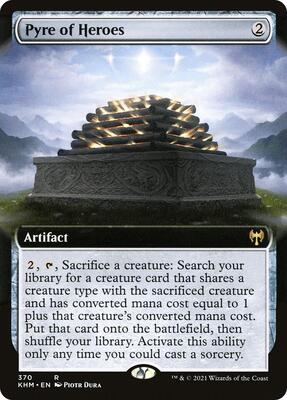 Pyre of Heroes (Extended Art) card from Kaldheim
