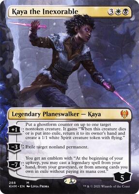 Kaya the Inexorable (Borderless) card from Kaldheim