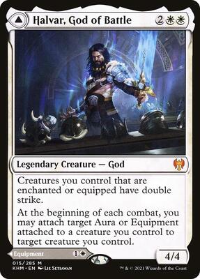 Halvar, God of Battle card from Kaldheim