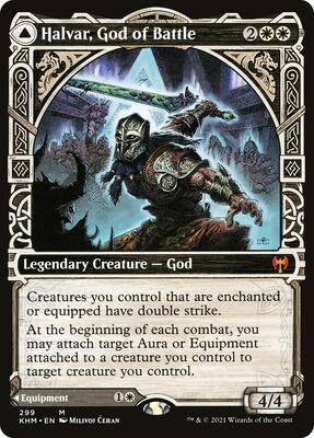 Halvar, God of Battle (Showcase) card from Kaldheim