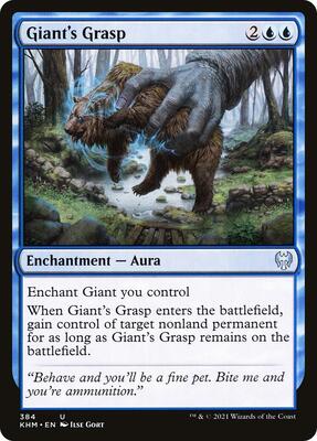 Giant's Grasp card from Kaldheim